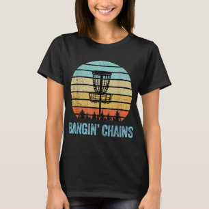 Disk Golf Funny Banging Chains Retro Disk Golf Gif T-Shirt
