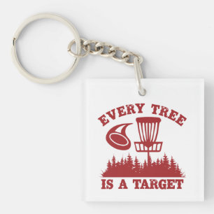Disk Golf Funny Jeder Baum ist ein Ziel Schlüsselanhänger
