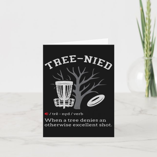 Disk Golf - Funny Stupid Tree nied III Karte (Vorderseite)