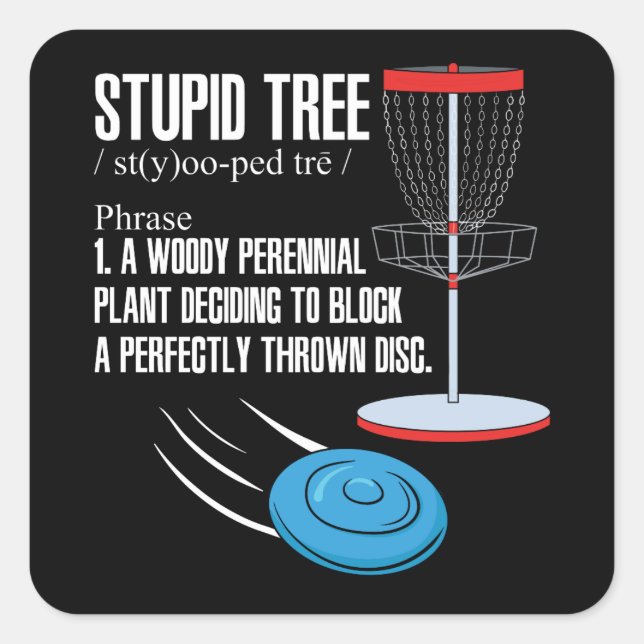 Disk Golf Geschenke Quadratischer Aufkleber (Vorderseite)