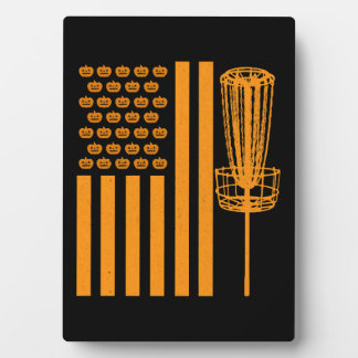 Disk Golf Halloween USA FLAG für DISCGOLF PLAYER Fotoplatte
