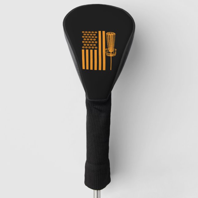 Disk Golf Halloween USA FLAG für DISCGOLF PLAYER Golf Headcover (Vorderseite)