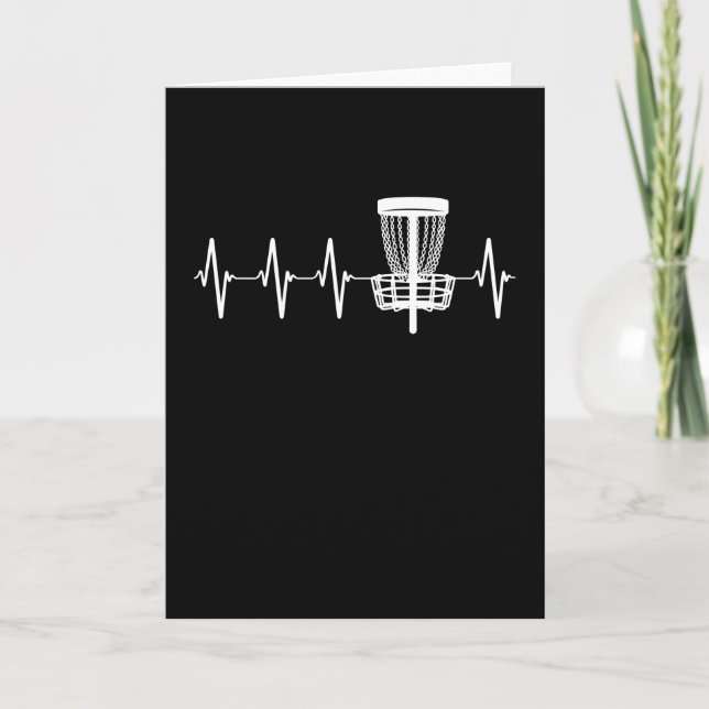 Disk Golf Heartbeat EKG Liebe Disk Golf Player Karte (Vorderseite)