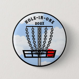 Disk Golf Hole-in-One-Geschenk Button