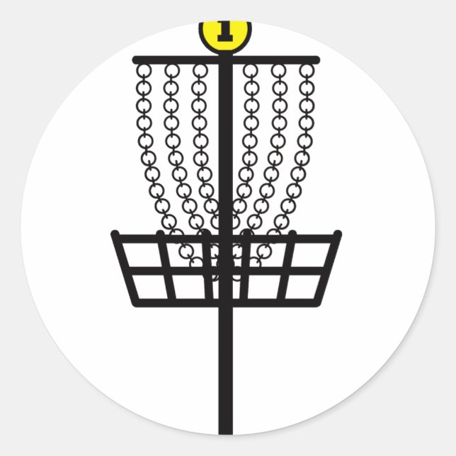 Disk Golf Hole Runder Aufkleber (Vorderseite)