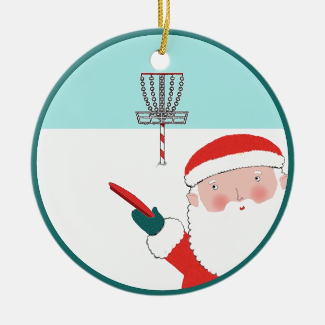 Disk Golf Holiday Geschenk Keramik Ornament (Vorne)