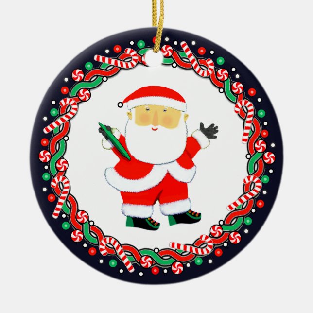 Disk Golf Holiday Geschenk Keramik Ornament (Vorne)