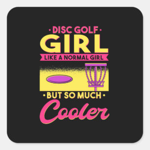 Disk Golf ist Cool Quadratischer Aufkleber