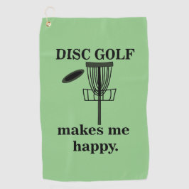 Disk Golf macht mich glücklich Golf Golfhandtuch