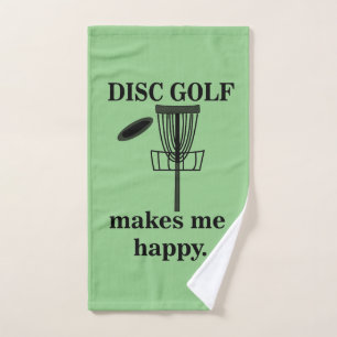 Disk Golf macht mich glücklich Golf Handtuch