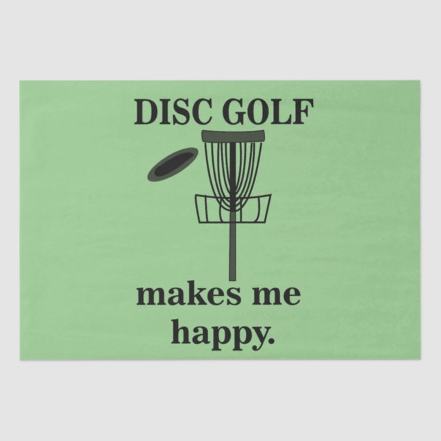 Disk Golf macht mich glücklich Golf Seidenpapier (Vorderseite)