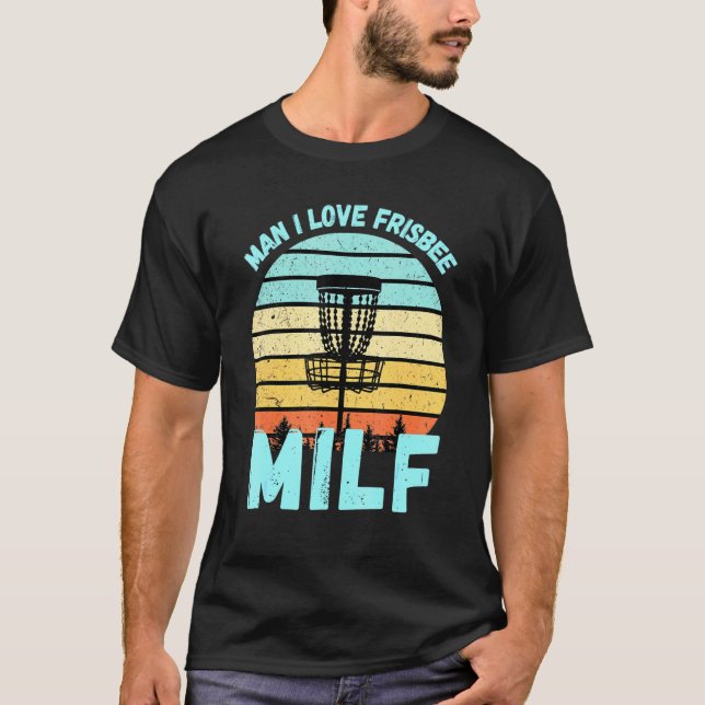 Disk Golf Man I Liebe Frisbee Retro Disk Golf T-Shirt (Vorderseite)