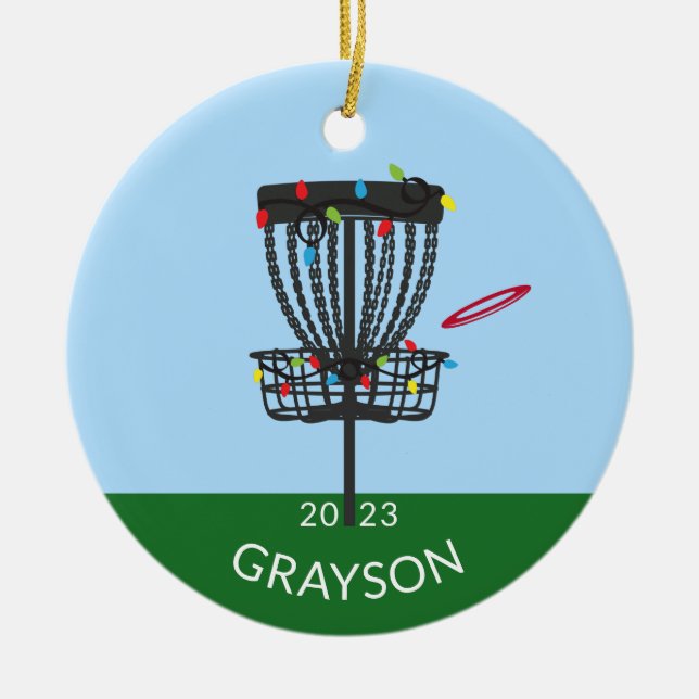 Disk Golf Monogram Ornament (Vorne)