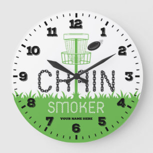 Disk Golf Personalizable-Uhr Große Wanduhr