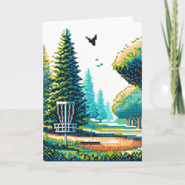 Disk Golf Pixel Art | Happy Birthday Karte
