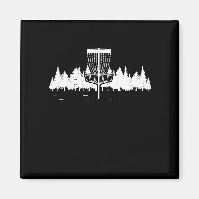 Disk Golf Player Forest Sport Frisbee Disc Golfing Magnet (Vorne)