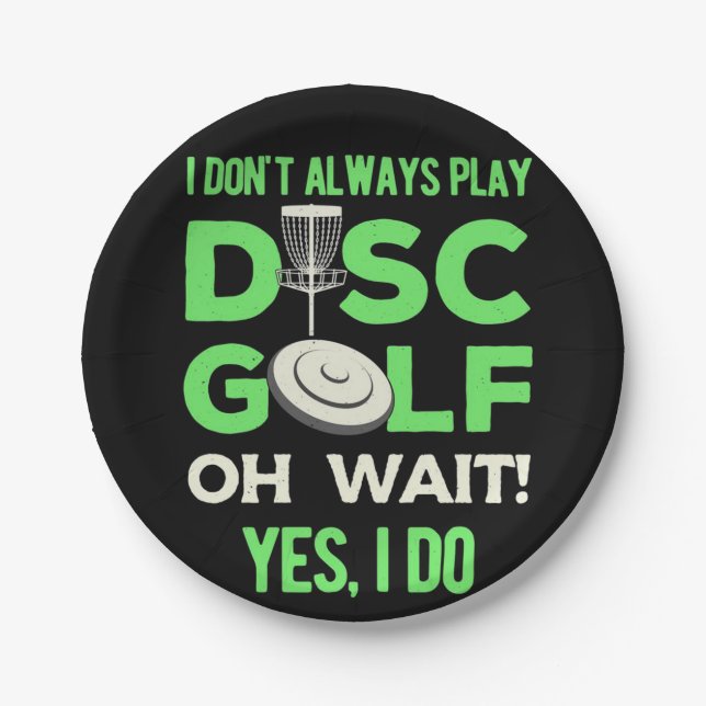Disk Golf Player | Ich spiele nicht immer Golf spi Pappteller (Vorderseite)