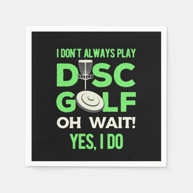 Disk Golf Player | Ich spiele nicht immer Golf spi Serviette (Vorderseite)