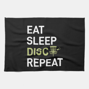 Disk Golf Player Sleep Disk Golf wiederholen Geschirrtuch