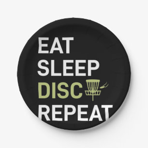 Disk Golf Player Sleep Disk Golf wiederholen Pappteller