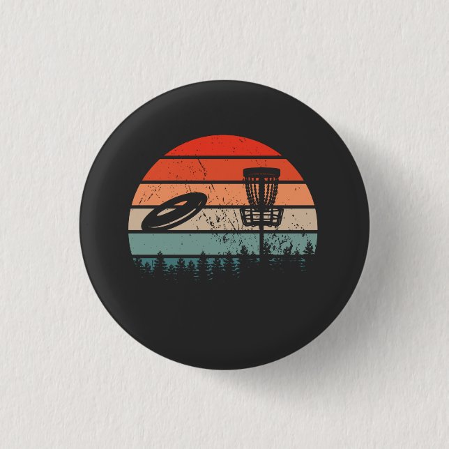 Disk Golf Retro Button (Vorderseite)