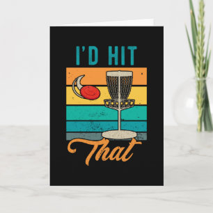 Disk Golf Retro Ich würde das treffen Karte