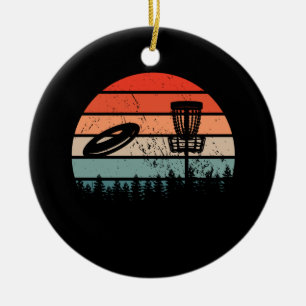 Disk Golf Retro Keramik Ornament