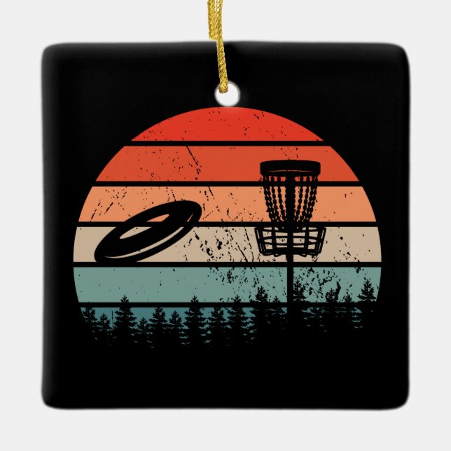 Disk Golf Retro Keramikornament (Vorderseite)