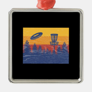 Disk Golf Retro Ornament Aus Metall
