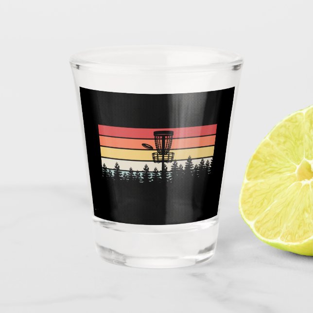 Disk Golf Retro Schnapsglas (Vorderseite)