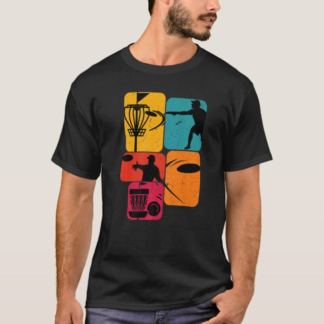Disk Golf Retro T-Shirt (Vorderseite)
