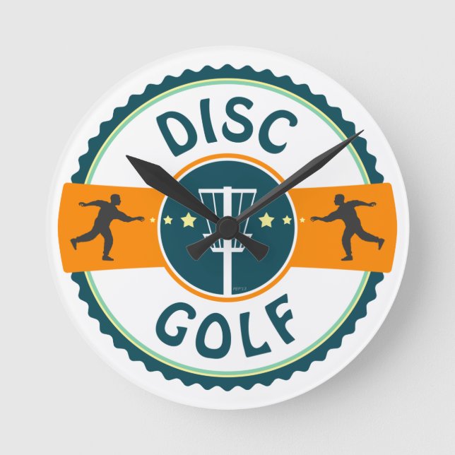 Disk Golf Runde Wanduhr (Vorderseite)