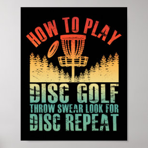 Disk Golf Shirt für Men Vater Disc Golf Player Dis Poster