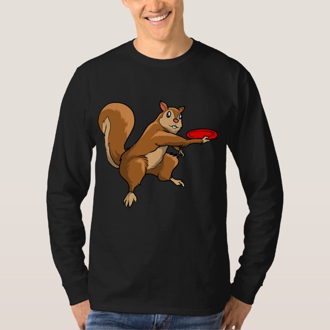 Disk Golf Squirrel Frolf Frisbee Golf Disk  T-Shirt (Vorderseite)