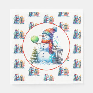 Disk Golf Themed Christmas Party Serviette