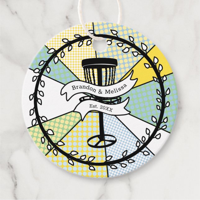 Disk Golf Themed Geschenkanhänger (Vorderseite)