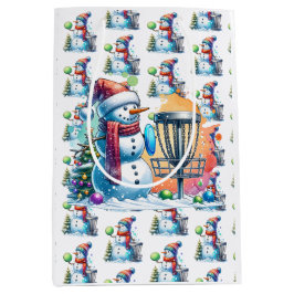 Disk Golf Themed Weihnachten Mittlere Geschenktüte
