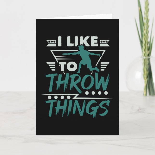 Disk Golf Throw Karte (Vorderseite)