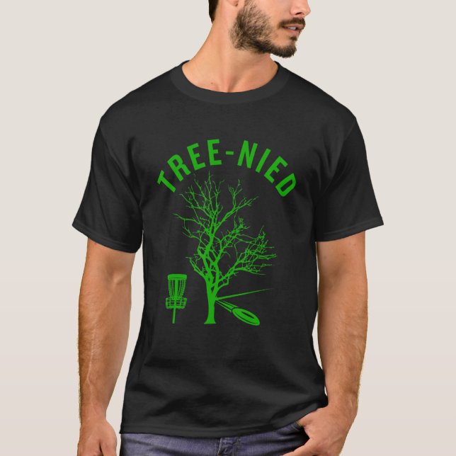 Disk Golf Tree Nied 2 T-Shirt (Vorderseite)