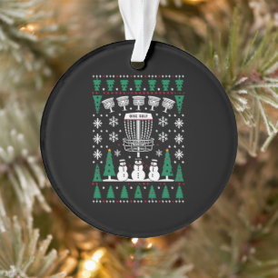 Disk Golf Ugly Christmas Sweater Pajama Geschenke Ornament