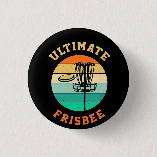 Disk Golf Ultimate Frisbee Button (Vorderseite)
