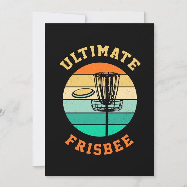 Disk Golf Ultimate Frisbee Einladung (Vorderseite)