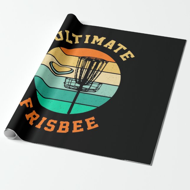 Disk Golf Ultimate Frisbee Geschenkpapier (Ungerollt)