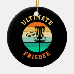Disk Golf Ultimate Frisbee Keramik Ornament