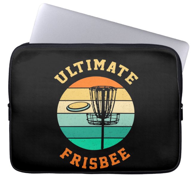 Disk Golf Ultimate Frisbee Laptopschutzhülle (Vorderseite)