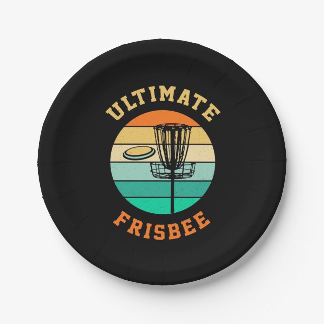 Disk Golf Ultimate Frisbee Pappteller (Vorderseite)