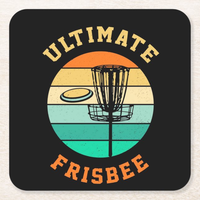 Disk Golf Ultimate Frisbee Rechteckiger Pappuntersetzer (Vorderseite)