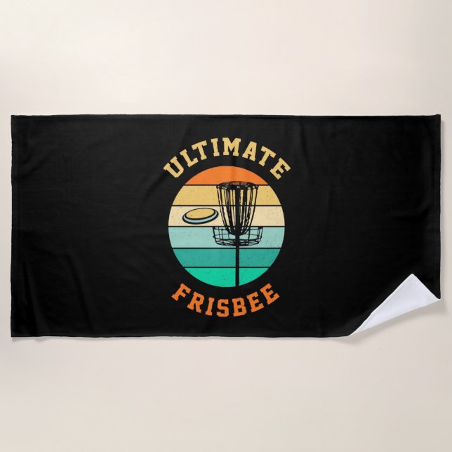 Disk Golf Ultimate Frisbee Strandtuch (Vorderseite)