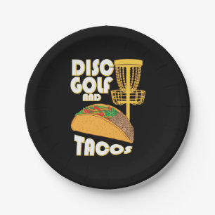 Disk Golf und Tacos Pappteller
