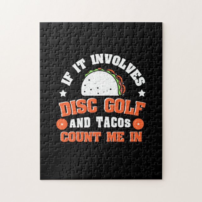 Disk Golf und Tacos zählen mich Puzzle (Vertikal)